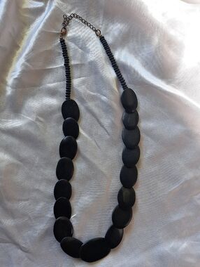 Black Beaded Statement Necklace - Women Jewelry